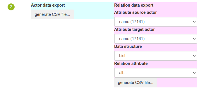 Export relation data